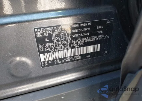 2021 Toyota Rav4 Xle Premium z USA, uszkodzony, nr VIN 2T3C1RFV4MC130366